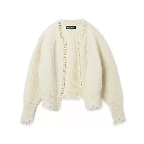 【マディソンブルー/MADISONBLUE】のパールカーディガン インテリア・キッズ・メンズ・レディースファッション・服の通販 founy(ファニー) 　ファッション　Fashion　レディースファッション　Ladies' Fashion Online　トップス・カットソー　Tops/Tshirt　カーディガン　Cardigans　カーディガン　Cardigan　ジャケット　Jacket　パール　Pearl　人気　Popularity　アイボリー|ID: prp329100004463172 ipo3291000000032574229