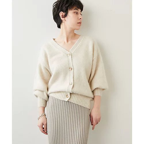 【ウィムガゼット/Whim Gazette】のヤク2WAYカーディガン インテリア・キッズ・メンズ・レディースファッション・服の通販 founy(ファニー) 　ファッション　Fashion　レディースファッション　Fashion for Women　トップス・カットソー　Cut & Sew Tops　カーディガン・羽織り　Layered Style Cardigans　エアリー　Airy Texture　カーディガン　Cardigan, Knitwear　ライトベージュ|ID: prp329100004463181 ipo3291000000031232470