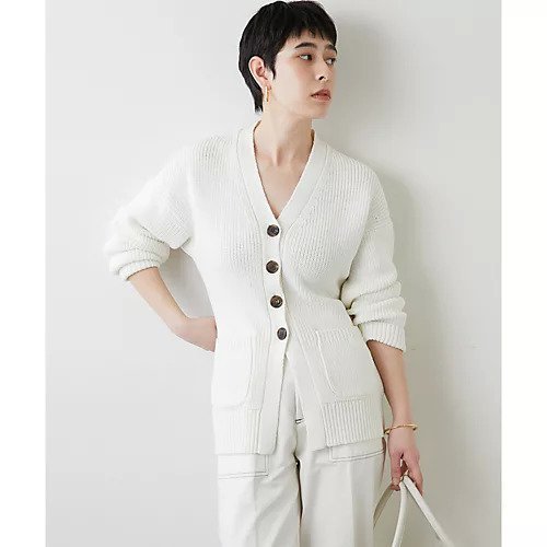 【ウィムガゼット/Whim Gazette】のリネン片畦カーディガン インテリア・キッズ・メンズ・レディースファッション・服の通販 founy(ファニー) 　ファッション　Fashion　レディースファッション　Fashion for Women　トップス・カットソー　Cut & Sew Tops　カーディガン・羽織り　Layered Style Cardigans　イタリア　Italy　畦　Ribbed Knit　カーディガン　Cardigan, Knitwear　コンパクト　Compact, Small Size　シンプル　Simple, Minimal　ストレッチ　Stretch, Stretchy Fabric　セットアップ　Set-Up, Coordinated Outfit　バランス　Balance, Style Balance　メランジ　Melange, Mixed Yarn　リネン　Linen, Linen Fabric　冬　Winter / This Winter　2022年　2022　2022 春夏 S/S　Spring/Summer 2022 SS22　おすすめ　Recommended / Our Picks　夏　Summer　エレガント 上品　Elegant　オフホワイト|ID: prp329100004463186 ipo3291000000031232488