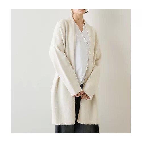 【ウィムガゼット/Whim Gazette】のファーロングカーディガン インテリア・キッズ・メンズ・レディースファッション・服の通販 founy(ファニー) 　ファッション　Fashion　レディースファッション　Fashion for Women　トップス・カットソー　Cut & Sew Tops　カーディガン・羽織り　Layered Style Cardigans　2022年　2022　2022-2023秋冬・A/W　Autumn/Winter 2022–23 AW22–23　おすすめ　Recommended / Our Picks　カーディガン　Cardigan, Knitwear　フォックス　Fox, Fox Fur　ボトム　Bottoms, Lower Wear　ポケット　Pocket, Pocket Detail　ミドル　Middle Length, Mid Height　ラグジュアリー　Luxury, Elegant　アイボリー|ID: prp329100004463195 ipo3291000000031232515