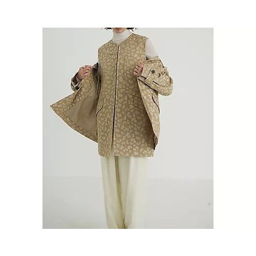 【クラネ/CLANE】のLINEN LEOPARD GILET 人気、トレンドファッション・服の通販 founy(ファニー) 　ファッション　Fashion　レディースファッション　Ladies' Fashion Online　アウター　Coat Outerwear　トップス・カットソー　Tops/Tshirt　ベスト/ジレ　Gilets/Vests　2025年　2025　2025春夏・S/S　Ss,Spring/Summer,2025　シルク　Silk　ノースリーブ　No Sleeve　フロント　Front　ベスト　Vest　メランジ　Melange　レオパード　Leopard　軽量　Lightweight　other-2|ID: prp329100004463214 ipo3291000000032524908