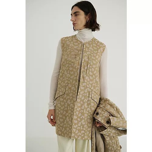 【クラネ/CLANE】のLINEN LEOPARD GILET 人気、トレンドファッション・服の通販 founy(ファニー) 　ファッション　Fashion　レディースファッション　Fashion for Women　アウター　Coat / Outerwear Collection　トップス・カットソー　Cut & Sew Tops　ベスト&ジレ / 重ね着スタイル　Vests & Gilets　2025年　2025　2025春夏・S/S　Spring/Summer 2025 SS25　シルク　Silk, 100% Silk　ノースリーブ　Sleeveless, No-Sleeve　フロント　Front, Front Design　ベスト　Vest, Waistcoat　メランジ　Melange, Mixed Yarn　レオパード　Leopard, Animal Print　軽量　Lightweight, Ultra Light　other-3|ID: prp329100004463214 ipo3291000000035911580
