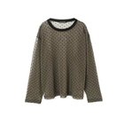 【ミズイロ インド/mizuiro ind】のメッシュドットクルーネックプルオーバー ブラウン|ID: prp329100004463226 ipo3291000000033511620