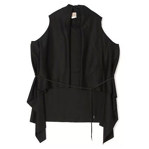 【プレインピープル/PLAIN PEOPLE】のアリオリティスムースジレ インテリア・キッズ・メンズ・レディースファッション・服の通販 founy(ファニー) 　ファッション　Fashion　レディースファッション　WOMEN　アウター　Coat Outerwear　トップス・カットソー　Tops/Tshirt　ベスト/ジレ　Gilets/Vests　ギャザー　Gather　ショール　Shawl　セットアップ　Set Up　ドレープ　Drape　エレガント 上品　Elegant　洗える　Washable　ブラック|ID: prp329100004463239 ipo3291000000031232642