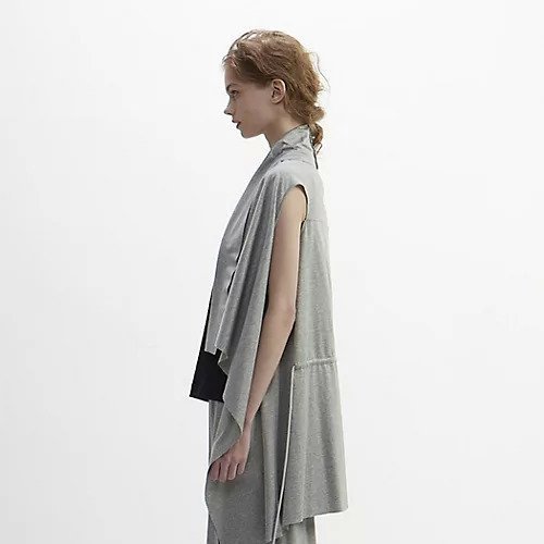 【プレインピープル/PLAIN PEOPLE】のアリオリティスムースジレ 人気、トレンドファッション・服の通販 founy(ファニー) 　ファッション　Fashion　レディースファッション　WOMEN　アウター　Coat Outerwear　トップス・カットソー　Tops/Tshirt　ベスト/ジレ　Gilets/Vests　ギャザー　Gather　ショール　Shawl　セットアップ　Set Up　ドレープ　Drape　エレガント 上品　Elegant　洗える　Washable　other-3|ID: prp329100004463239 ipo3291000000031247425