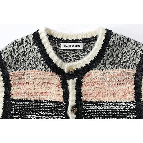 【マディソンブルー/MADISONBLUE】のSWITCHING KN VEST MIXED FIBERS 人気、トレンドファッション・服の通販 founy(ファニー) 　ファッション　Fashion　レディースファッション　Fashion for Women　アウター　Coat / Outerwear Collection　トップス・カットソー　Cut & Sew Tops　ベスト&ジレ / 重ね着スタイル　Vests & Gilets　スパンコール　Sequins, Sequin Embellishment　ツイード　Twill, Twill Weave　フェザー　Feather, Feather Detail　ベスト　Vest, Waistcoat　ミックス　Mix, Mixed Style　ラグジュアリー　Luxury, Elegant　ルーズ　Loose, Oversized　other-2|ID: prp329100004463240 ipo3291000000035910276