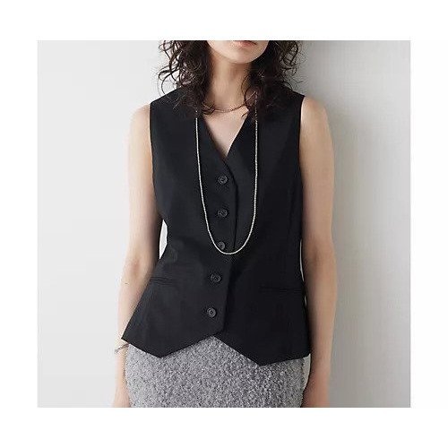 【ウィムガゼット/Whim Gazette】のツイルシングルベスト インテリア・キッズ・メンズ・レディースファッション・服の通販 founy(ファニー) https://founy.com/ ファッション Fashion レディースファッション Fashion for Women アウター Coat / Outerwear Collection トップス・カットソー Cut & Sew Tops ベスト&ジレ / 重ね着スタイル Vests & Gilets 2024年 2024 2024春夏・S/S Spring/Summer 2024 SS24 インナー Innerwear カットソー Cut and Sewn Top クラシカル Classical, Vintage-Inspired ジャケット Jacket, Outerwear ストライプ Stripe, Striped Pattern マニッシュ Mannish, Boyish |ID: prp329100004463246 ipo3291000000031232660