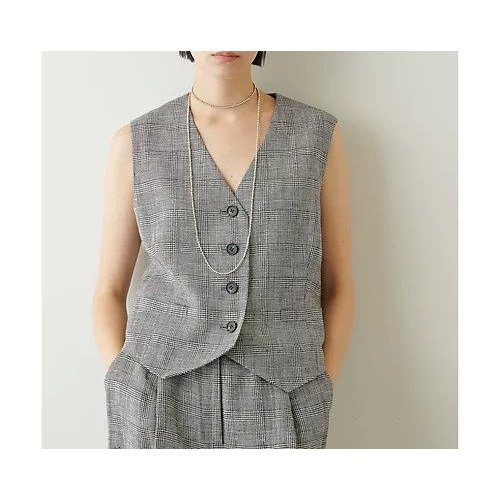 【ウィムガゼット/Whim Gazette】のリネングレンチェックベスト インテリア・キッズ・メンズ・レディースファッション・服の通販 founy(ファニー) https://founy.com/ ファッション Fashion レディースファッション Fashion for Women アウター Coat / Outerwear Collection トップス・カットソー Cut & Sew Tops ベスト&ジレ / 重ね着スタイル Vests & Gilets クラシカル Classical, Vintage-Inspired コンパクト Compact, Small Size ジャケット Jacket, Outerwear セットアップ Set-Up, Coordinated Outfit チェック Check, Plaid, Tartan ベスト Vest, Waistcoat ベーシック Basic, Essential マニッシュ Mannish, Boyish リネン Linen, Linen Fabric おすすめ Recommended / Our Picks 日本製 Made In Japan 2023春夏・S/S Spring/Summer 2023 SS23 2023年 2023 |ID: prp329100004463282 ipo3291000000031232759