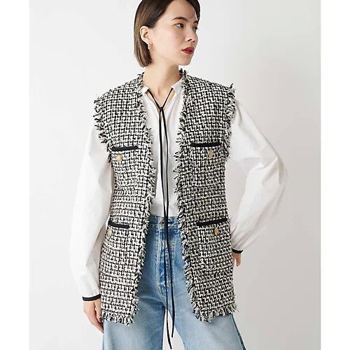 【ウィムガゼット/Whim Gazette】のリントンジレ インテリア・キッズ・メンズ・レディースファッション・服の通販 founy(ファニー) https://founy.com/ ファッション Fashion レディースファッション WOMEN アウター Coat Outerwear トップス・カットソー Tops/Tshirt ベスト/ジレ Gilets/Vests クラシカル Classical ツイード Tweed テクスチャー Texture フリンジ Fringe ブレード Blade ポケット Pocket ミックス Mix モノトーン Monotone 2023春夏・S/S Ss,Spring/Summer,2023 2023年 2023 エレガント 上品 Elegant セレモニー Ceremony |ID: prp329100004463283 ipo3291000000031232761