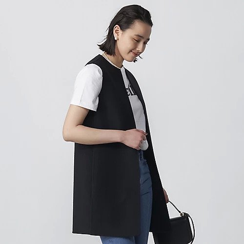 【マディソンブルー/MADISONBLUE】のREVER LONG GILLET インテリア・キッズ・メンズ・レディースファッション・服の通販 founy(ファニー) https://founy.com/ ファッション Fashion レディースファッション WOMEN エレガント 上品 Elegant コンパクト Compact ポケット Pocket メルトン Melton リバーシブル Reversible |ID: prp329100004463289 ipo3291000000031232777