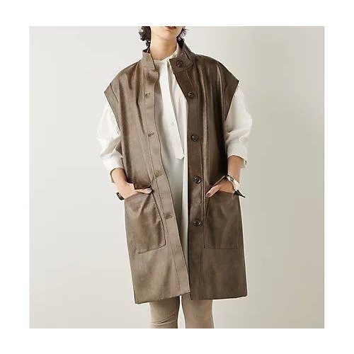 【ウィムガゼット/Whim Gazette】の【THE PAUSE】フェイクレザーロングジレ インテリア・キッズ・メンズ・レディースファッション・服の通販 founy(ファニー) https://founy.com/ ファッション Fashion レディースファッション Fashion for Women アウター Coat / Outerwear Collection トップス・カットソー Cut & Sew Tops ベスト&ジレ / 重ね着スタイル Vests & Gilets ヴィンテージ Vintage Style カットソー Cut and Sewn Top グラデーション Gradient, Ombre ショート Short, Short Length シンプル Simple, Minimal トレンド Trend, Trending Now フェイクレザー Faux Leather, PU Leather ベスト Vest, Waistcoat ポケット Pocket, Pocket Detail ミニスカート Mini Skirt, Short Skirt ロング Long, Long-Length ワーク Workwear, Utility Style おすすめ Recommended / Our Picks 2023年 2023 2023-2024秋冬・A/W Autumn/Winter 2023–24 AW23–24 |ID: prp329100004463297 ipo3291000000031232799