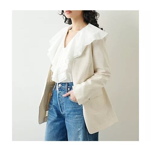 【ウィムガゼット/Whim Gazette】のノーカラージャケット インテリア・キッズ・メンズ・レディースファッション・服の通販 founy(ファニー) 　ファッション　Fashion　レディースファッション　Fashion for Women　アウター　Coat / Outerwear Collection　レディースジャケット・軽アウター　Jackets　ノーカラージャケット / シンプル上品コーデ　Collarless Jackets　2022年　2022　2022 春夏 S/S　Spring/Summer 2022 SS22　カーディガン　Cardigan, Knitwear　シェイプ　Shape, Slim Fit　シンプル　Simple, Minimal　ジャケット　Jacket, Outerwear　エクリュ|ID: prp329100004463304 ipo3291000000031232820