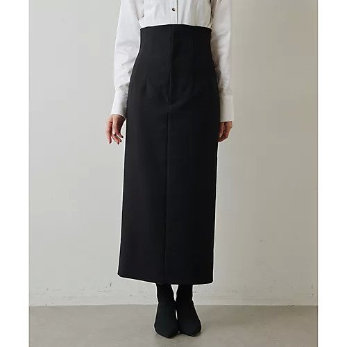 【ウィムガゼット/Whim Gazette】のダブルクロススカート インテリア・キッズ・メンズ・レディースファッション・服の通販 founy(ファニー) 　ファッション　Fashion　レディースファッション　Ladies' Fashion Online　スカート　Skirts　2023年　2023　2023春夏・S/S　Ss,Spring/Summer,2023　2月号　February Issue　ストレッチ　Stretch　スマート　Smart　スリット　Slit　ダブル　Double　フォルム　Form　ロング　Long　雑誌　Magazine　ブラック|ID: prp329100004463327 ipo3291000000031232880