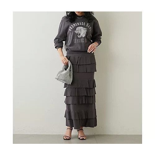 【ウィムガゼット/Whim Gazette】のニットティアードスカート 人気、トレンドファッション・服の通販 founy(ファニー) 　ファッション　Fashion　レディースファッション　WOMEN　スカート　Skirt　ティアードスカート　Tiered Skirts　秋　Autumn/Fall　カットソー　Cut And Sew　シンプル　Simple　ジャケット　Jacket　ストレッチ　Stretch　ストレート　Straight　ティアード　Tiered　ティアードスカート　Tiered Skirt　バランス　Balance　フィット　Fit　フリル　Frills　モダン　Modern　おすすめ　Recommend　2023春夏・S/S　Ss,Spring/Summer,2023　2023年　2023　other-3|ID: prp329100004463333 ipo3291000000031247613