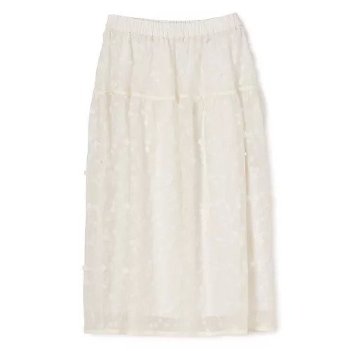 【ミュベール/MUVEIL】のフラワーオーガンジースカート 人気、トレンドファッション・服の通販 founy(ファニー) 　ファッション　Fashion　レディースファッション　Ladies' Fashion Online　スカート　Skirt　2025年　2025　2025春夏・S/S　Ss,Spring/Summer,2025　オーガンジー　Organdy　シアー　Sheer　フラワー　Flower　モチーフ　Motif　 other-1|ID: prp329100004463344 ipo3291000000032525024