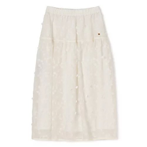 【ミュベール/MUVEIL】のフラワーオーガンジースカート 人気、トレンドファッション・服の通販 founy(ファニー) 　ファッション　Fashion　レディースファッション　Ladies' Fashion Online　スカート　Skirt　2025年　2025　2025春夏・S/S　Ss,Spring/Summer,2025　オーガンジー　Organdy　シアー　Sheer　フラワー　Flower　モチーフ　Motif　other-2|ID: prp329100004463344 ipo3291000000032525027