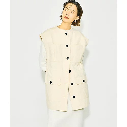 【ウィムガゼット/Whim Gazette】の【THE PAUSE】ミリタリーロングジレ 人気、トレンドファッション・服の通販 founy(ファニー) 　ファッション　Fashion　レディースファッション　WOMEN　アウター　Coat Outerwear　トップス・カットソー　Tops/Tshirt　ベスト/ジレ　Gilets/Vests　ヴィンテージ　Vintage　グラデーション　Gradation　ドローコード　Draw Cord　ベスト　Vest　ミリタリー　Military　モチーフ　Motif　ワーク　Work　2022年　2022　2022 春夏 S/S　Ss,Spring/Summer,2022　おすすめ　Recommend　エレガント 上品　Elegant　other-2|ID: prp329100004463348 ipo3291000000031247642