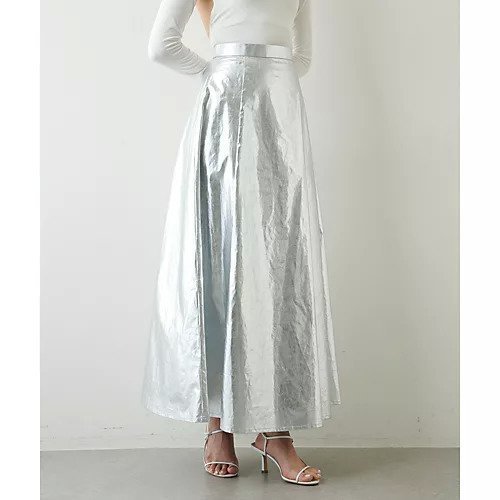 【ウィムガゼット/Whim Gazette】の箔プリントスカート 人気、トレンドファッション・服の通販 founy(ファニー) 　ファッション　Fashion　レディースファッション　WOMEN　スカート　Skirt　シルバー　Silver　シンプル　Simple　フレア　Flare　プリント　Print　メタリック　Metallic　ロング　Long　2022年　2022　2022 春夏 S/S　Ss,Spring/Summer,2022　エレガント 上品　Elegant　other-2|ID: prp329100004463357 ipo3291000000031247660