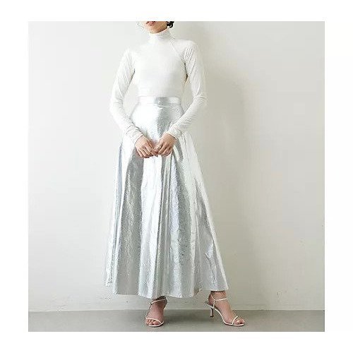 【ウィムガゼット/Whim Gazette】の箔プリントスカート 人気、トレンドファッション・服の通販 founy(ファニー) 　ファッション　Fashion　レディースファッション　WOMEN　スカート　Skirt　シルバー　Silver　シンプル　Simple　フレア　Flare　プリント　Print　メタリック　Metallic　ロング　Long　2022年　2022　2022 春夏 S/S　Ss,Spring/Summer,2022　エレガント 上品　Elegant　other-3|ID: prp329100004463357 ipo3291000000031247661