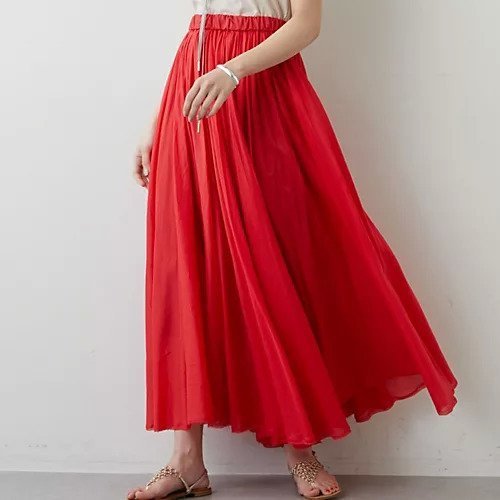 【ウィムガゼット/Whim Gazette】のシルクコットンプリーツスカート インテリア・キッズ・メンズ・レディースファッション・服の通販 founy(ファニー) 　ファッション　Fashion　レディースファッション　WOMEN　スカート　Skirt　プリーツスカート　Pleated Skirts　アシンメトリー　Asymmetry　春　Spring　ギャザー　Gather　シルク　Silk　シンプル　Simple　ストリング　String　ロング　Long　2022年　2022　S/S・春夏　Ss・Spring/Summer　2022 春夏 S/S　Ss,Spring/Summer,2022　夏　Summer　レッド|ID: prp329100004463361 ipo3291000000031232969