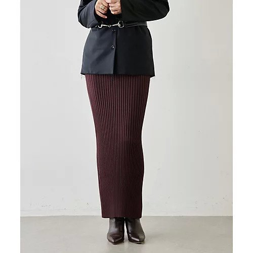 【ウィムガゼット/Whim Gazette】のニットフィットスカート インテリア・キッズ・メンズ・レディースファッション・服の通販 founy(ファニー) 　ファッション　Fashion　レディースファッション　Fashion for Women　スカート　Skirts　エレガント 上品　Elegant　クリスタル　Crystal, Swarovski　シンプル　Simple, Minimal　定番　Standard, Basic Item　人気　Popular, Best Seller　フレア　Flare, Flared　ロング　Long, Long-Length　おすすめ　Recommended / Our Picks　ブラウン|ID: prp329100004463399 ipo3291000000031233071