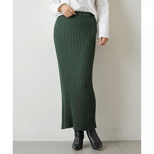 【ウィムガゼット/Whim Gazette】のニットフィットスカート インテリア・キッズ・メンズ・レディースファッション・服の通販 founy(ファニー) 　ファッション　Fashion　レディースファッション　Fashion for Women　スカート　Skirts　エレガント 上品　Elegant　クリスタル　Crystal, Swarovski　シンプル　Simple, Minimal　定番　Standard, Basic Item　人気　Popular, Best Seller　フレア　Flare, Flared　ロング　Long, Long-Length　おすすめ　Recommended / Our Picks　グリーン|ID: prp329100004463399 ipo3291000000031233074