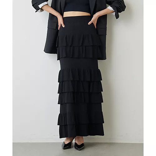 【ウィムガゼット/Whim Gazette】のニットティアードスカート インテリア・キッズ・メンズ・レディースファッション・服の通販 founy(ファニー) https://founy.com/ ファッション Fashion レディースファッション WOMEN スカート Skirt ティアードスカート Tiered Skirts 2022年 2022 2022-2023秋冬・A/W Aw/Autumn/Winter//Fw/Fall-Winter/2022-2023 おすすめ Recommend カットソー Cut And Sew シンプル Simple ジャケット Jacket ストレッチ Stretch ストレート Straight ティアードスカート Tiered Skirt バランス Balance フリル Frills モダン Modern |ID: prp329100004463401 ipo3291000000031233079