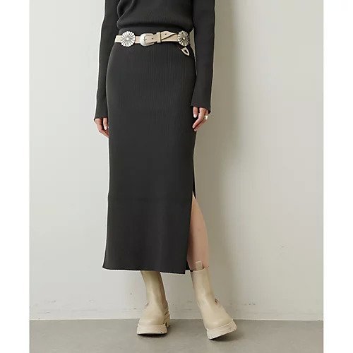 【ウィムガゼット/Whim Gazette】のリブフィットスカート 人気、トレンドファッション・服の通販 founy(ファニー) 　ファッション　Fashion　レディースファッション　Fashion for Women　スカート　Skirts　吸水　Absorbent, Quick-Dry　スリット　Slit, Slit Detail　セットアップ　Set-Up, Coordinated Outfit　ベーシック　Basic, Essential　ロング　Long, Long-Length　2022年　2022　2022 春夏 S/S　Spring/Summer 2022 SS22　おすすめ　Recommended / Our Picks　エレガント 上品　Elegant　 other-1|ID: prp329100004463427 ipo3291000000031233154