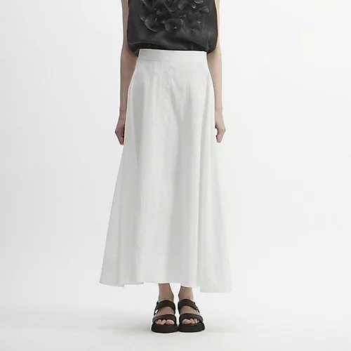 【プレインピープル/PLAIN PEOPLE】のダブルガーゼフレアスカート インテリア・キッズ・メンズ・レディースファッション・服の通販 founy(ファニー) 　ファッション　Fashion　レディースファッション　WOMEN　スカート　Skirt　Aライン/フレアスカート　Flared A-Line Skirts　ダブル　Double　ワッシャー　Washer　ワーク　Work　夏　Summer　洗える　Washable　ホワイト|ID: prp329100004463432 ipo3291000000031233170