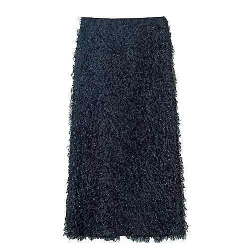 【マディソンブルー/MADISONBLUE】のフリンジスカート インテリア・キッズ・メンズ・レディースファッション・服の通販 founy(ファニー) 　ファッション　Fashion　レディースファッション　WOMEN　スカート　Skirt　ジャカード　Jacquard　スリット　Slit　フェザー　Feather　フランス　France　フリンジ　Fringe　エレガント 上品　Elegant　ブラック|ID: prp329100004463451 ipo3291000000031233222