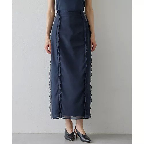 【ウィムガゼット/Whim Gazette】のオーガンジーフリルスカート 人気、トレンドファッション・服の通販 founy(ファニー) 　ファッション　Fashion　レディースファッション　WOMEN　スカート　Skirt　2024年　2024　2024春夏・S/S　Ss,Spring/Summer,2024　おすすめ　Recommend　オーガンジー　Organdy　シアー　Sheer　セットアップ　Set Up　フリル　Frills　ベビー　Baby　ロング　Long　エレガント 上品　Elegant　other-2|ID: prp329100004463455 ipo3291000000031247860