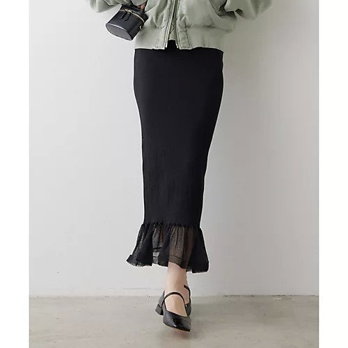 【ウィムガゼット/Whim Gazette】のRIBシアースカート インテリア・キッズ・メンズ・レディースファッション・服の通販 founy(ファニー) 　雑誌掲載アイテム　Magazine Items　ファッション雑誌　Fashion Magazines　オッジ　Oggi　ファッション　Fashion　レディースファッション　WOMEN　スカート　Skirt　11月号　November Issue　2024年　2024　2024-2025秋冬・A/W　Aw/Autumn/Winter/Fw/Fall/2024-2025　シアー　Sheer　スウェット　Sweat　ストレッチ　Stretch　フリル　Frills　ブルゾン　Blouson　エレガント 上品　Elegant　雑誌　Magazine　ブラック|ID: prp329100004463471 ipo3291000000031233275