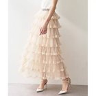 【ウィムガゼット/Whim Gazette】のチュールフリルスカート ピンクベージュ|ID: prp329100004463473 ipo3291000000034767182