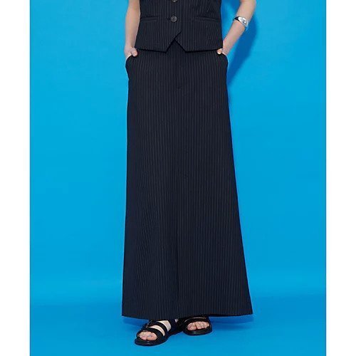 【ウィムガゼット/Whim Gazette】の【THE PAUSE】フロントスリットナロースカート 人気、トレンドファッション・服の通販 founy(ファニー) 　ファッション　Fashion　レディースファッション　Fashion for Women　スカート　Skirts　インナー　Innerwear　ヴィンテージ　Vintage Style　グラデーション　Gradient, Ombre　コンパクト　Compact, Small Size　スタイリッシュ　Stylish, Fashionable　ストライプ　Stripe, Striped Pattern　ストレッチ　Stretch, Stretchy Fabric　スリット　Slit, Slit Detail　セットアップ　Set-Up, Coordinated Outfit　雑誌　Magazine, Fashion Magazine　とろみ　Fluid, Flowy Fabric　ダブル　Double, Double-Breasted　8月号　August Issue, Aug. Edition　バランス　Balance, Style Balance　フィット　Fit, Slim Fit　フロント　Front, Front Design　ボトム　Bottoms, Lower Wear　ループ　Loop, Loop Knit　ロング　Long, Long-Length　ワーク　Workwear, Utility Style　おすすめ　Recommended / Our Picks　2024年　2024　2024春夏・S/S　Spring/Summer 2024 SS24　エレガント 上品　Elegant　other-2|ID: prp329100004463476 ipo3291000000031247902