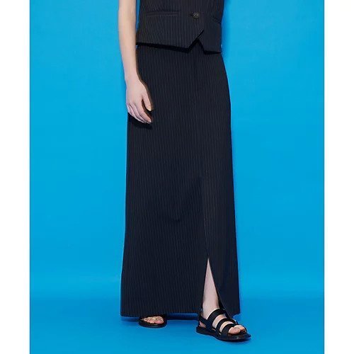 【ウィムガゼット/Whim Gazette】の【THE PAUSE】フロントスリットナロースカート 人気、トレンドファッション・服の通販 founy(ファニー) 　ファッション　Fashion　レディースファッション　Fashion for Women　スカート　Skirts　インナー　Innerwear　ヴィンテージ　Vintage Style　グラデーション　Gradient, Ombre　コンパクト　Compact, Small Size　スタイリッシュ　Stylish, Fashionable　ストライプ　Stripe, Striped Pattern　ストレッチ　Stretch, Stretchy Fabric　スリット　Slit, Slit Detail　セットアップ　Set-Up, Coordinated Outfit　雑誌　Magazine, Fashion Magazine　とろみ　Fluid, Flowy Fabric　ダブル　Double, Double-Breasted　8月号　August Issue, Aug. Edition　バランス　Balance, Style Balance　フィット　Fit, Slim Fit　フロント　Front, Front Design　ボトム　Bottoms, Lower Wear　ループ　Loop, Loop Knit　ロング　Long, Long-Length　ワーク　Workwear, Utility Style　おすすめ　Recommended / Our Picks　2024年　2024　2024春夏・S/S　Spring/Summer 2024 SS24　エレガント 上品　Elegant　 other-1|ID: prp329100004463476 ipo3291000000034767213
