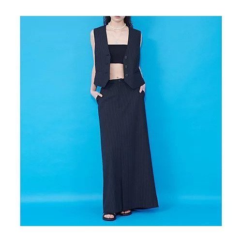 【ウィムガゼット/Whim Gazette】の【THE PAUSE】フロントスリットナロースカート 人気、トレンドファッション・服の通販 founy(ファニー) 　ファッション　Fashion　レディースファッション　Fashion for Women　スカート　Skirts　インナー　Innerwear　ヴィンテージ　Vintage Style　グラデーション　Gradient, Ombre　コンパクト　Compact, Small Size　スタイリッシュ　Stylish, Fashionable　ストライプ　Stripe, Striped Pattern　ストレッチ　Stretch, Stretchy Fabric　スリット　Slit, Slit Detail　セットアップ　Set-Up, Coordinated Outfit　雑誌　Magazine, Fashion Magazine　とろみ　Fluid, Flowy Fabric　ダブル　Double, Double-Breasted　8月号　August Issue, Aug. Edition　バランス　Balance, Style Balance　フィット　Fit, Slim Fit　フロント　Front, Front Design　ボトム　Bottoms, Lower Wear　ループ　Loop, Loop Knit　ロング　Long, Long-Length　ワーク　Workwear, Utility Style　おすすめ　Recommended / Our Picks　2024年　2024　2024春夏・S/S　Spring/Summer 2024 SS24　エレガント 上品　Elegant　other-3|ID: prp329100004463476 ipo3291000000034767217