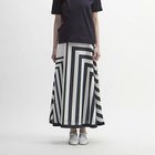 【プレインピープル/PLAIN PEOPLE】のストライプパネルプリントスカート オフホワイト&#215;ネイビー|ID: prp329100004463482 ipo3291000000031233308