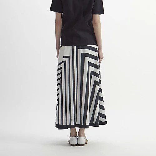 【プレインピープル/PLAIN PEOPLE】のストライプパネルプリントスカート 人気、トレンドファッション・服の通販 founy(ファニー) 　ファッション　Fashion　レディースファッション　WOMEN　スカート　Skirt　ストライプ　Stripe　プリント　Print　無地　Plain Color　other-3|ID: prp329100004463482 ipo3291000000031247915