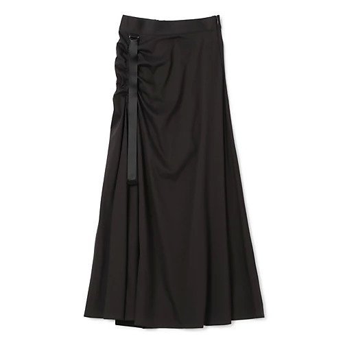 【プレインピープル/PLAIN PEOPLE】のsophiaアシンメトリースカート インテリア・キッズ・メンズ・レディースファッション・服の通販 founy(ファニー) 　ファッション　Fashion　レディースファッション　WOMEN　スカート　Skirt　アシンメトリー　Asymmetry　カットソー　Cut And Sew　ギャザー　Gather　サテン　Satin　シルケット　Mercerization　ダブル　Double　ドレス　Dress　リラックス　Relax　チャコール|ID: prp329100004463483 ipo3291000000031233311