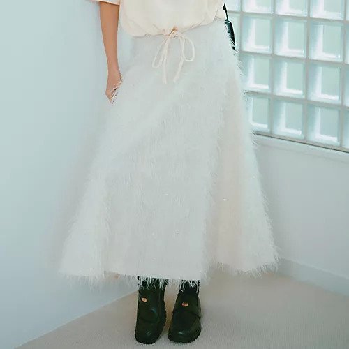 【マディソンブルー/MADISONBLUE】のPANEL FLARE LONG SK EYELASH 人気、トレンドファッション・服の通販 founy(ファニー) 　ファッション　Fashion　レディースファッション　WOMEN　シャイニー　Shiny　バランス　Balance　フェザー　Feather　フェミニン　Feminine　フランス　France　フリンジ　Fringe　フレア　Flare　other-3|ID: prp329100004463495 ipo3291000000031247941
