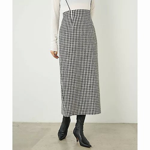 【ウィムガゼット/Whim Gazette】のBRIGHT MIX ツイードスカート 人気、トレンドファッション・服の通販 founy(ファニー) 　ファッション　Fashion　レディースファッション　Fashion for Women　スカート　Skirts　クラシカル　Classical, Vintage-Inspired　サスペンダー　Suspenders, Braces　シューズ　Shoes, Footwear　ジャケット　Jacket, Outerwear　タイトスカート　Pencil Skirt, Tight Skirt　チェック　Check, Plaid, Tartan　ツイード　Twill, Twill Weave　おすすめ　Recommended / Our Picks　2023年　2023　2023-2024秋冬・A/W　Autumn/Winter 2023–24 AW23–24　エレガント 上品　Elegant　other-3|ID: prp329100004463514 ipo3291000000031247978