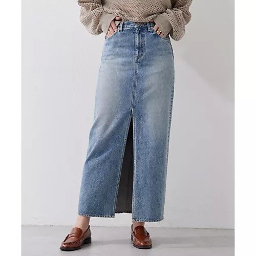 【ウィムガゼット/Whim Gazette】のデニムスリットスカート インテリア・キッズ・メンズ・レディースファッション・服の通販 founy(ファニー) https://founy.com/ ファッション Fashion レディースファッション Fashion for Women スカート Skirts アンティーク Antique-Inspired ヴィンテージ Vintage Style シンプル Simple, Minimal ストレッチ Stretch, Stretchy Fabric スリット Slit, Slit Detail デニム Denim, Jeans Material フロント Front, Front Design ロング Long, Long-Length |ID: prp329100004463517 ipo3291000000031233401