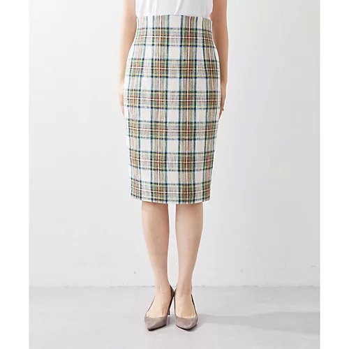 【ウィムガゼット/Whim Gazette】のチェックリネンスカート 人気、トレンドファッション・服の通販 founy(ファニー) 　ファッション　Fashion　レディースファッション　Fashion for Women　スカート　Skirts　クラシカル　Classical, Vintage-Inspired　コンパクト　Compact, Small Size　スリット　Slit, Slit Detail　タイトスカート　Pencil Skirt, Tight Skirt　チェック　Check, Plaid, Tartan　フォルム　Silhouette, Form　リネン　Linen, Linen Fabric　2024年　2024　2024春夏・S/S　Spring/Summer 2024 SS24　エレガント 上品　Elegant　other-2|ID: prp329100004463526 ipo3291000000031248001