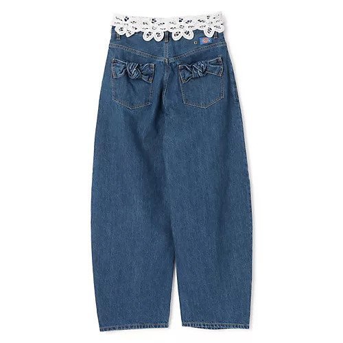 【ミュベール/MUVEIL】のディッキーズコラボ デニムパンツ 人気、トレンドファッション・服の通販 founy(ファニー) 　ファッション　Fashion　レディースファッション　Fashion for Women　パンツ　Pants & Trousers　デニムパンツ・ジーンズ・美脚デニム　Denim Jeans & Pants　2025年　2025　2025春夏・S/S　Spring/Summer 2025 SS25　ガーリー　Girly, Feminine Style　コラボ　Collaboration, Collab　デニム　Denim, Jeans Material　フラワー　Flower, Floral　ポケット　Pocket, Pocket Detail　モチーフ　Motif, Design Theme　リボン　Ribbon, Bow　ワーク　Workwear, Utility Style　人気　Popular, Best Seller　洗える　Machine Washable　other-2|ID: prp329100004463557 ipo3291000000033138378