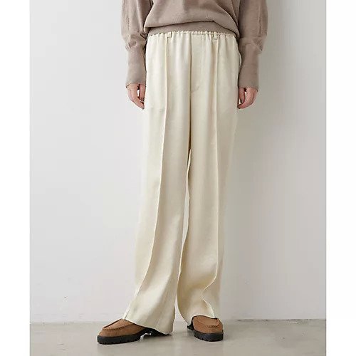 【ウィムガゼット/Whim Gazette】のダブルサテンパンツ インテリア・キッズ・メンズ・レディースファッション・服の通販 founy(ファニー) 　ファッション　Fashion　レディースファッション　WOMEN　パンツ　Pants　2024年　2024　2024-2025秋冬・A/W　Aw/Autumn/Winter/Fw/Fall/2024-2025　エレガント 上品　Elegant　サテン　Satin　ストレート　Straight　センター　Center　ダブル　Double　フォルム　Form　ベルベット　Velvet　A/W・秋冬　Aw・Autumn/Winter・Fw・Fall-Winter　エクリュ|ID: prp329100004463572 ipo3291000000031233556