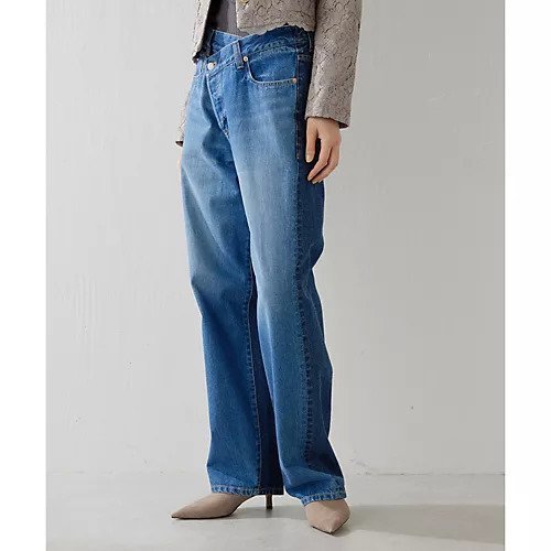 【ウィムガゼット/Whim Gazette】のラップデニムパンツ 人気、トレンドファッション・服の通販 founy(ファニー) 　ファッション　Fashion　レディースファッション　WOMEN　パンツ　Pants　デニムパンツ　Denim Pants　2024年　2024　2024春夏・S/S　Ss,Spring/Summer,2024　ストレート　Straight　デニム　Denim　ラップ　Wrap　ワイド　Wide　定番　Standard　 other-1|ID: prp329100004463584 ipo3291000000031233585