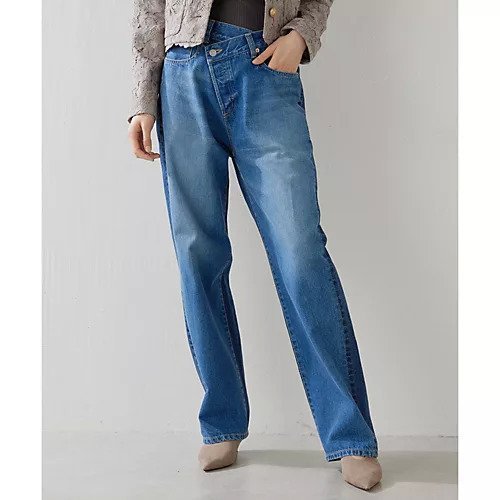 【ウィムガゼット/Whim Gazette】のラップデニムパンツ 人気、トレンドファッション・服の通販 founy(ファニー) 　ファッション　Fashion　レディースファッション　WOMEN　パンツ　Pants　デニムパンツ　Denim Pants　2024年　2024　2024春夏・S/S　Ss,Spring/Summer,2024　ストレート　Straight　デニム　Denim　ラップ　Wrap　ワイド　Wide　定番　Standard　other-2|ID: prp329100004463584 ipo3291000000031248117
