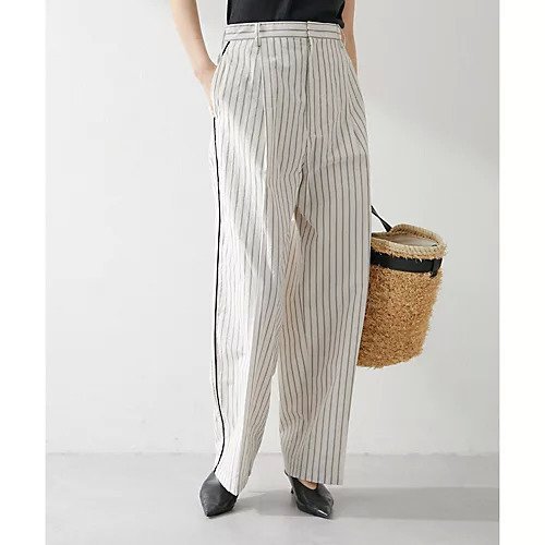 【ウィムガゼット/Whim Gazette】のサイドラインパンツ インテリア・キッズ・メンズ・レディースファッション・服の通販 founy(ファニー) 　ファッション　Fashion　レディースファッション　WOMEN　パンツ　Pants　カットソー　Cut And Sew　コンパクト　Compact　シンプル　Simple　ストライプ　Stripe　センター　Center　トレンド　Trend　定番　Standard　ボトム　Bottom　マニッシュ　Mannish　ワイド　Wide　ワッシャー　Washer　ワンポイント　One Point　2024年　2024　2024春夏・S/S　Ss,Spring/Summer,2024　エレガント 上品　Elegant　エクリュ|ID: prp329100004463592 ipo3291000000031233610