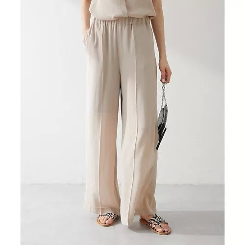 【ウィムガゼット/Whim Gazette】のシルクシアーパンツ インテリア・キッズ・メンズ・レディースファッション・服の通販 founy(ファニー) 　ファッション　Fashion　レディースファッション　WOMEN　パンツ　Pants　シアー　Sheer　シルク　Silk　ジャケット　Jacket　ジョーゼット　Georgette　スウェット　Sweat　セットアップ　Set Up　センター　Center　とろみ　Thickness　モダン　Modern　ワイド　Wide　おすすめ　Recommend　2024年　2024　2024春夏・S/S　Ss,Spring/Summer,2024　エレガント 上品　Elegant　モカ|ID: prp329100004463608 ipo3291000000031233659