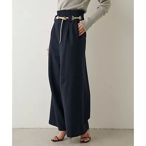 【ウィムガゼット/Whim Gazette】のウールジップパンツ インテリア・キッズ・メンズ・レディースファッション・服の通販 founy(ファニー) 　ファッション　Fashion　レディースファッション　WOMEN　パンツ　Pants　スタイリッシュ　Stylish　セットアップ　Set Up　バランス　Balance　ミックス　Mix　ループ　Loop　ワイド　Wide　おすすめ　Recommend　日本製　Made In Japan　2023年　2023　2023-2024秋冬・A/W　Aw/Autumn/Winter//Fw/Fall-Winter/2023-2024　ネイビー|ID: prp329100004463643 ipo3291000000031233757